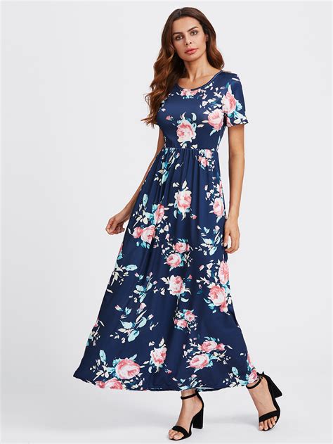 shein long floral dress